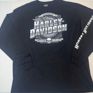 Harley Davison long sleeve t shirt size 2xl unisex longhorn Harley Texas.